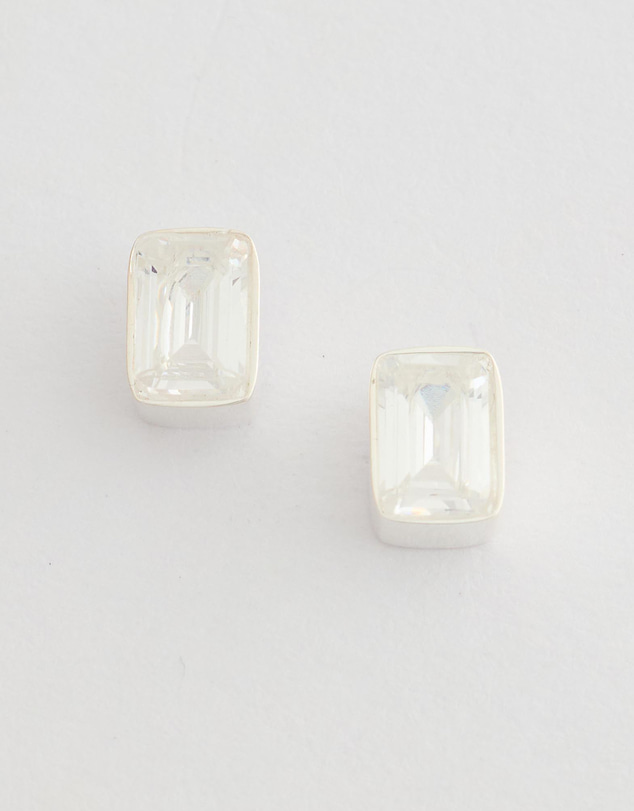 Moira Hughes - The White Label - Rhysand Emerald Bezel Earrings