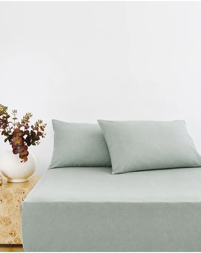 Bambury - BedT Organica - Organic Cotton and Tencel blend - Jersey Knit Fitted Sheet and Pillowcase Set