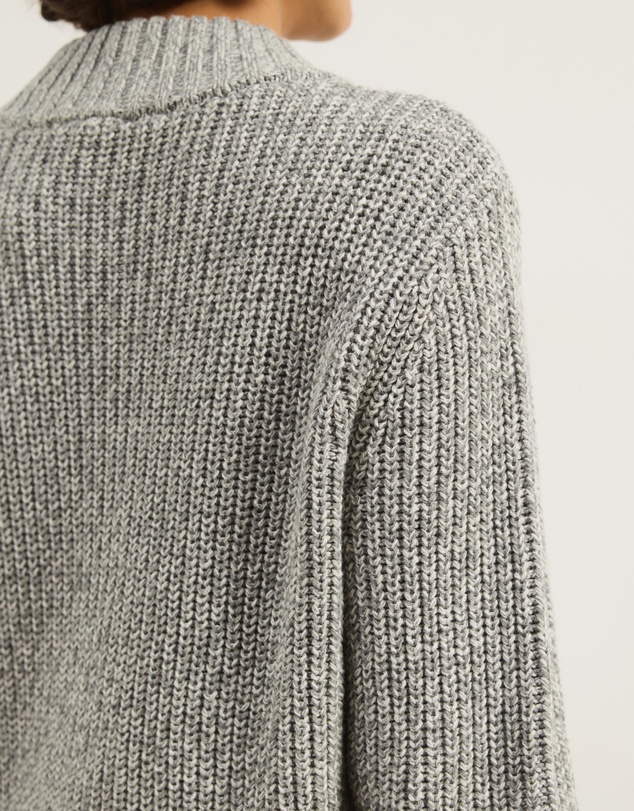 Atmos&Here - Mika Mottled Chunky Knit Zip Jumper