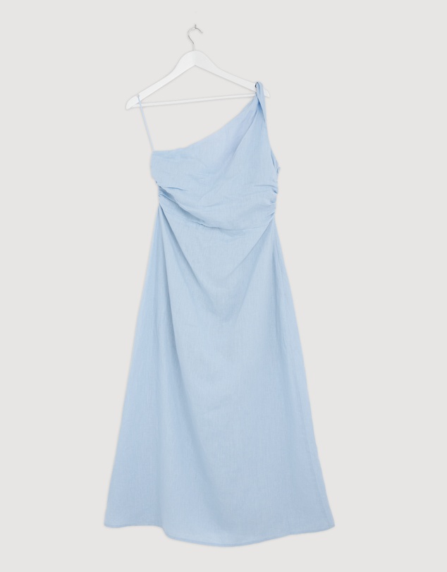 Revibe - Repaired AERE Lettie One Shoulder Maxi Dress - AU 14