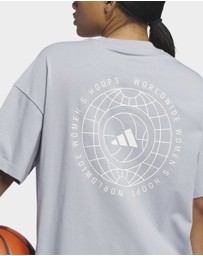 adidas Performance - ADIDAS WORLD WIDE HOOPS GRAPHIC TEE Womens