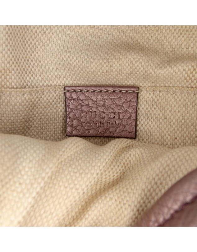 Pre-Loved by Azura Reborn - Pre-Loved Mini Metallic Pebbled Calfskin Soho Chain Crossbody