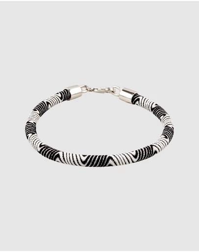 Kuzzoi - ICONIC EXCLUSIVE - Bracelet Male Nylon Sailing Rope Maritime 925 Sterling Silver