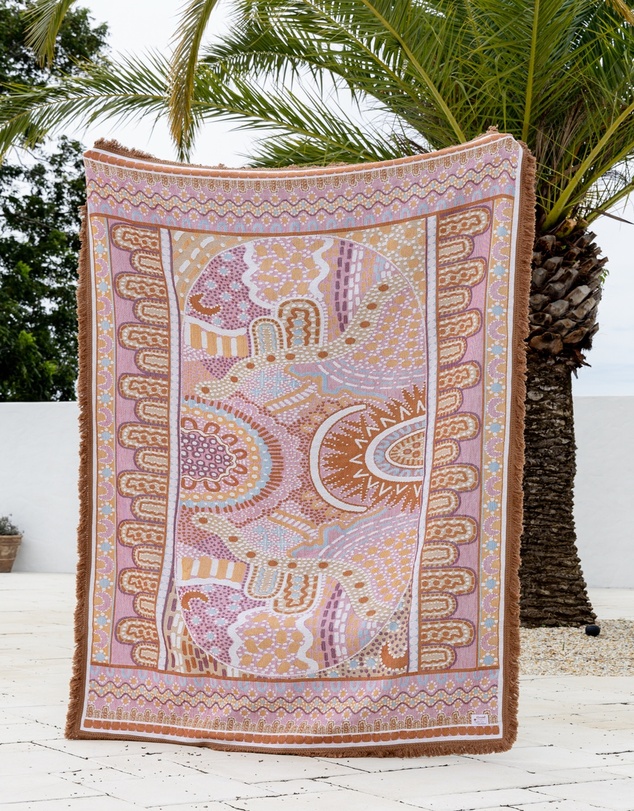 Good Throw Co - Pink Alkira Art Throw Rug