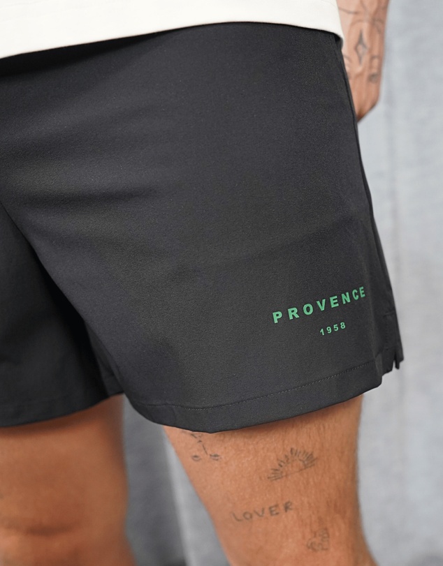 Provence - Nylon Shorts Black/Green