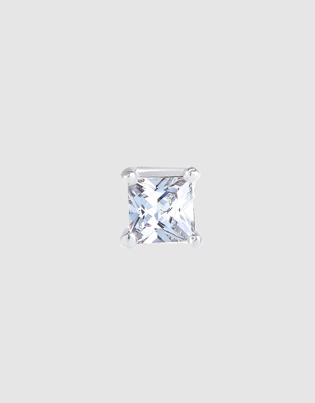 Kuzzoi - ICONIC EXCLUSIVE - Earrings Male Stud Zirconia Single 925 Sterling Silver