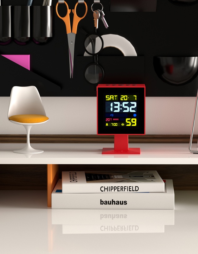 Newgate - Newgate Monolith Lcd Alarm Clock Fire Engine Red