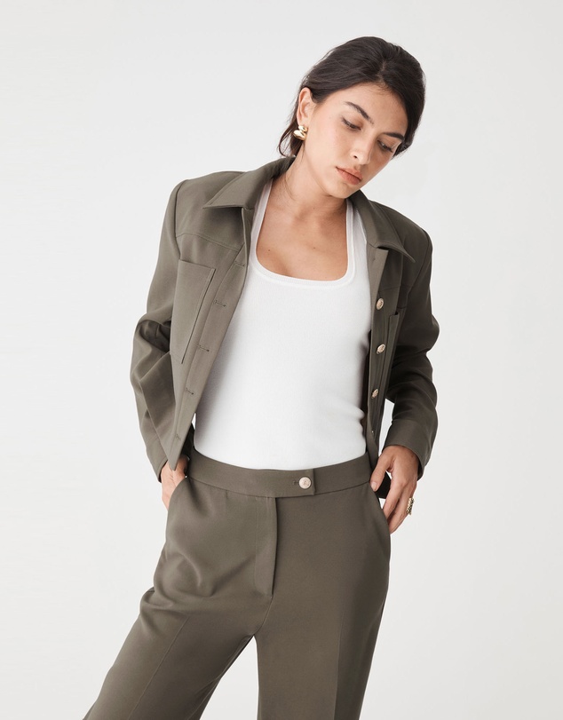 Forcast - Sadie Patch Pocket Crop Jacket