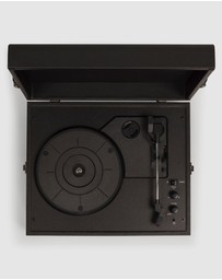 Crosley - Crosley Voyager Black - Bluetooth Portable Turntable & Record Storage Crate