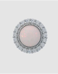 Georgini - Georgini Opal Glow Marrinawi White Created Opal Silver Earrings