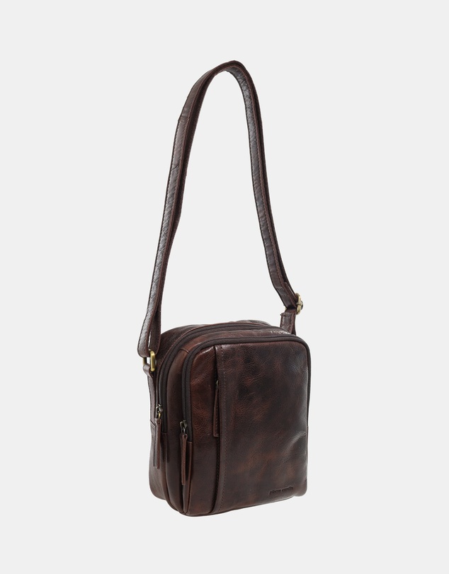 Pierre Cardin - Pierre Cardin Men's Leather Classic Crossbody Bag