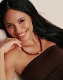 THOMAS SABO - THOMAS SABO Elyndra Necklace with Red Agate Beads