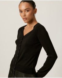 Tussah - Simone Cotton Blend V-Neck Knit Cardigan