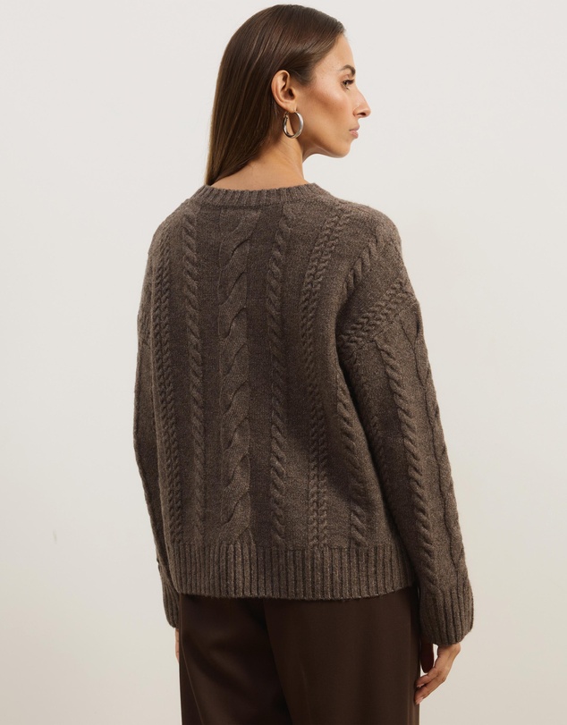 Atmos&Here - Drew Oversized Textured Cable Knit Jumper