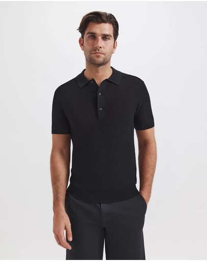 SABA - Dario Crochet Knit Polo