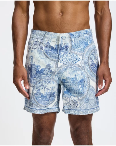 Camilla - Mid Length Boardshorts With Elastic Waist