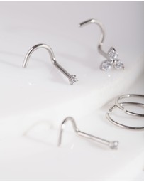 Lovisa - Surgical Steel Nose Ring & Stud 6-Pack