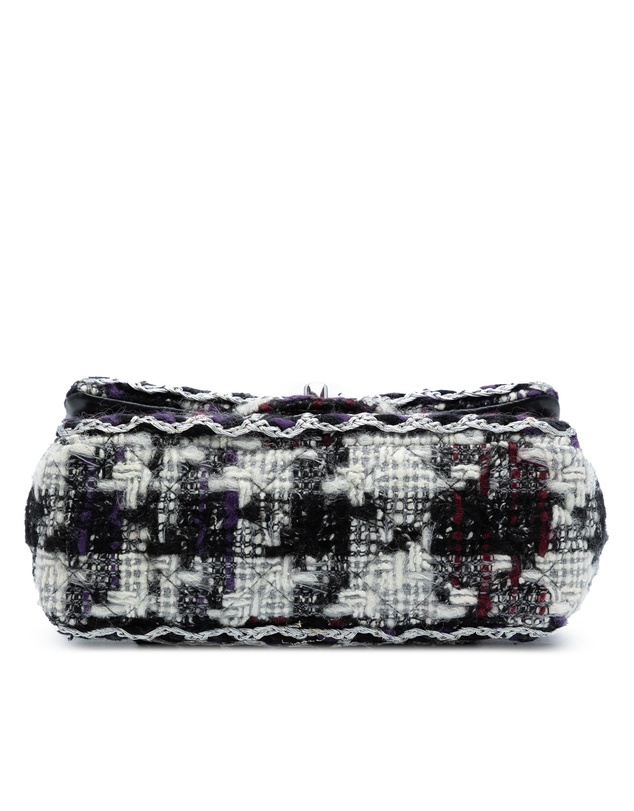 Chanel - Pre-Loved Mini Rectangular Quilted Tweed Single Flap