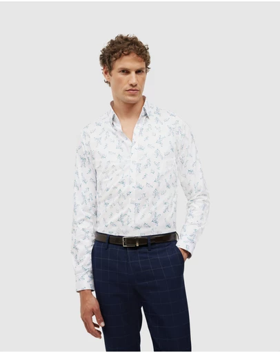 Politix - Javier Bouquet Floral Long Sleeve Printed Shirt
