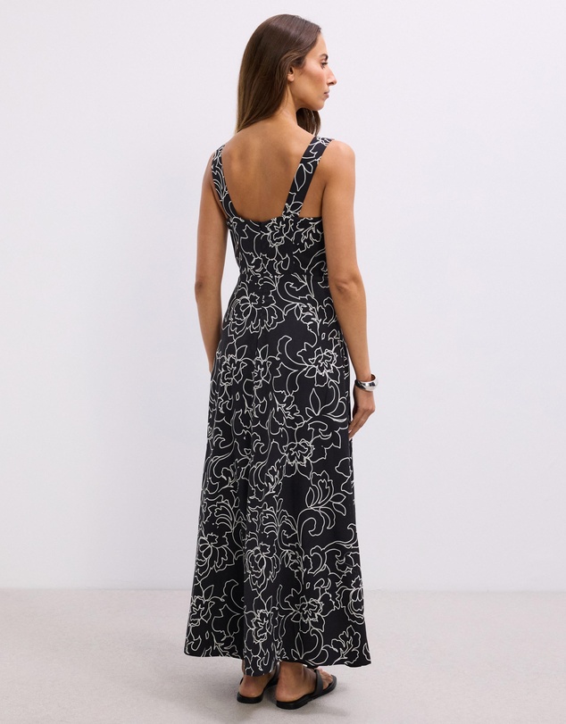 The Fated - Greer Square Neck Midi Dress
