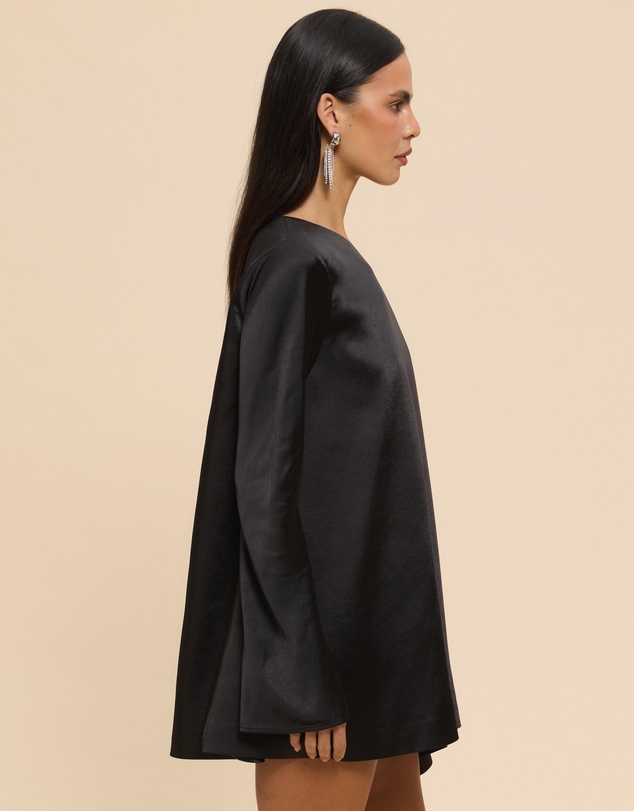 CHANCERY - Zara Long Sleeve Asymmetric Mini Dress