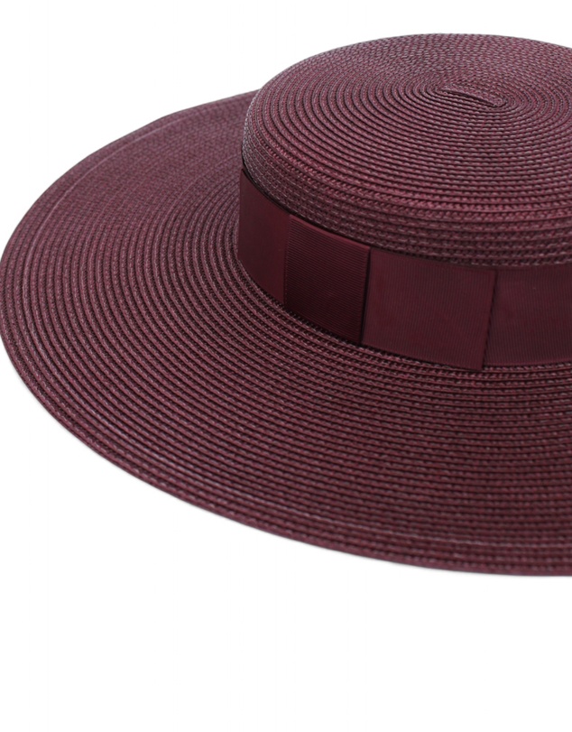 Morgan & Taylor - Macy Racewear Boater in Dark Cherry Red