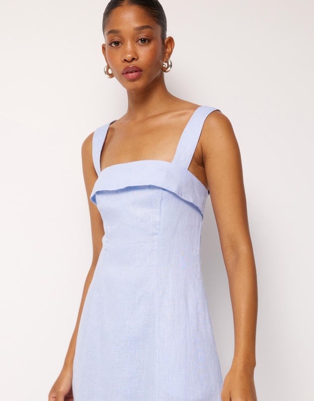 AERE - Florie Linen Midi Dress