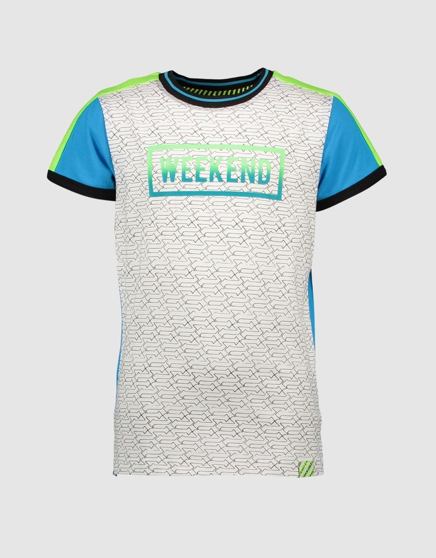 B.Nosy - Organic Colour Block Neon T-Shirt - Kids-Teens