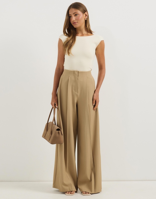 Atmos&Here - Molly Pleated Tailored Pants