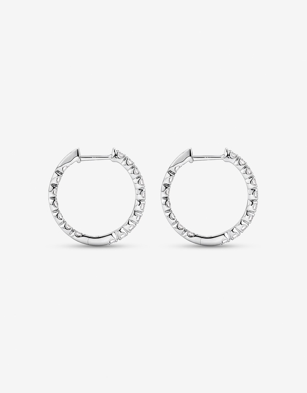 Michael Hill - 1.00TW Lab Diamond Inside Out Hoop Earrings in Silver - Small