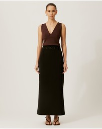 Tussah - V-Neck Knit Top