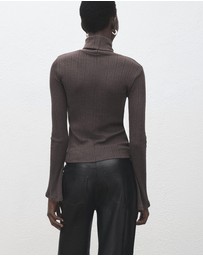 M.N.G - Turtleneck Sweater With Flared Sleeves