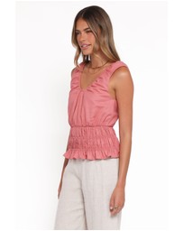 Petal & Pup - Lucilla Shirred Waist Top - Petal Pink