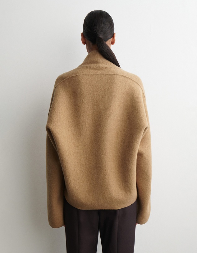 COS - Boiled-Wool Funnel-Neck Jumper
