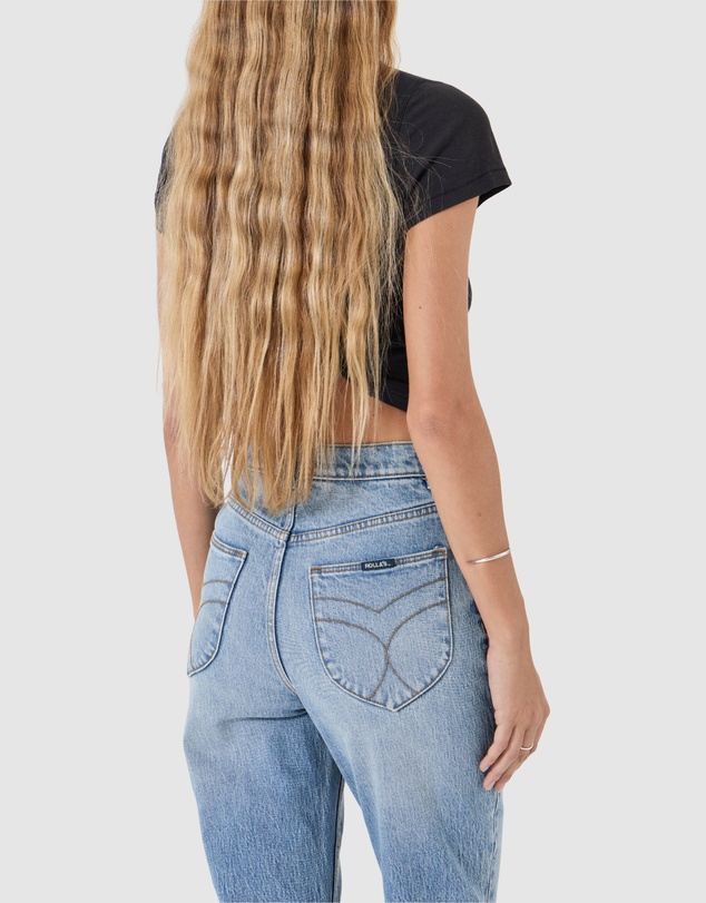 Rolla's - Loulou Straight Jean Long - Lennon Blue