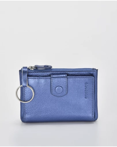 Cobb & Co - Collins Metallic RFID Safe Leather Wallet and Coin Purse