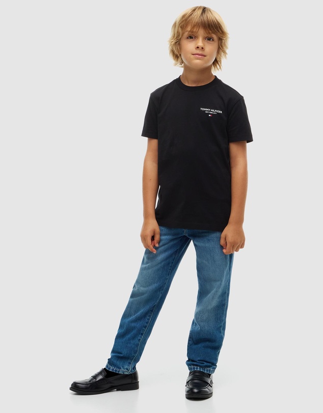 Tommy Hilfiger - Boys 8-16 Logo Jersey Crew Neck T-Shirt - Teens