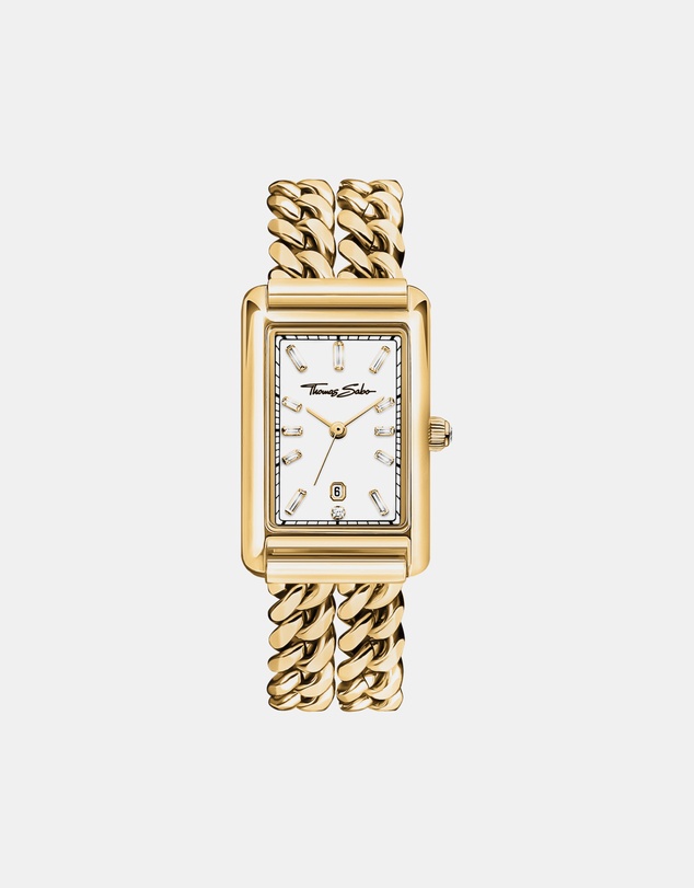 THOMAS SABO - THOMAS SABO Ladies Rectangular Watch in Gold