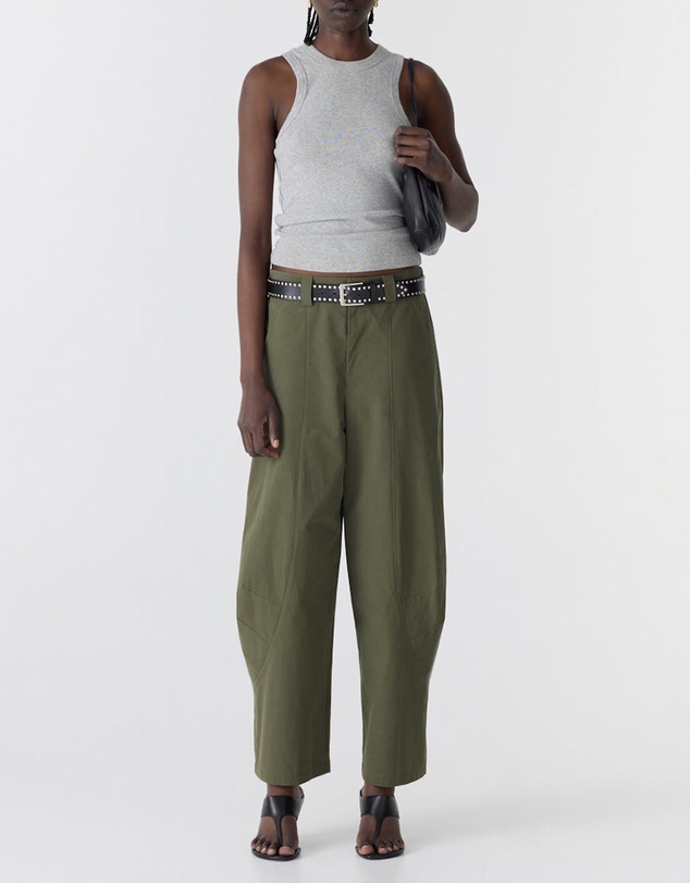 Bassike - Crushed Cotton Barrel Pants