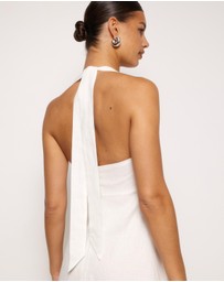AERE - Lylah Linen Midi Dress