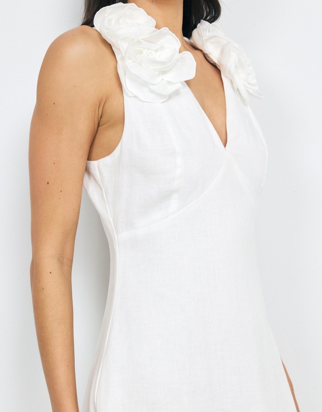 AERE - Mika Placement Flower Midi Dress
