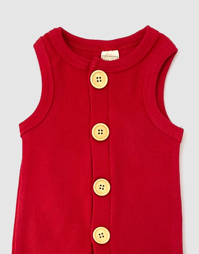 WITH LOVE FOR KIDS - BASICS Ribbed Romper - Babies