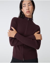 Forcast - Blake Ribbed Zip Cardigan