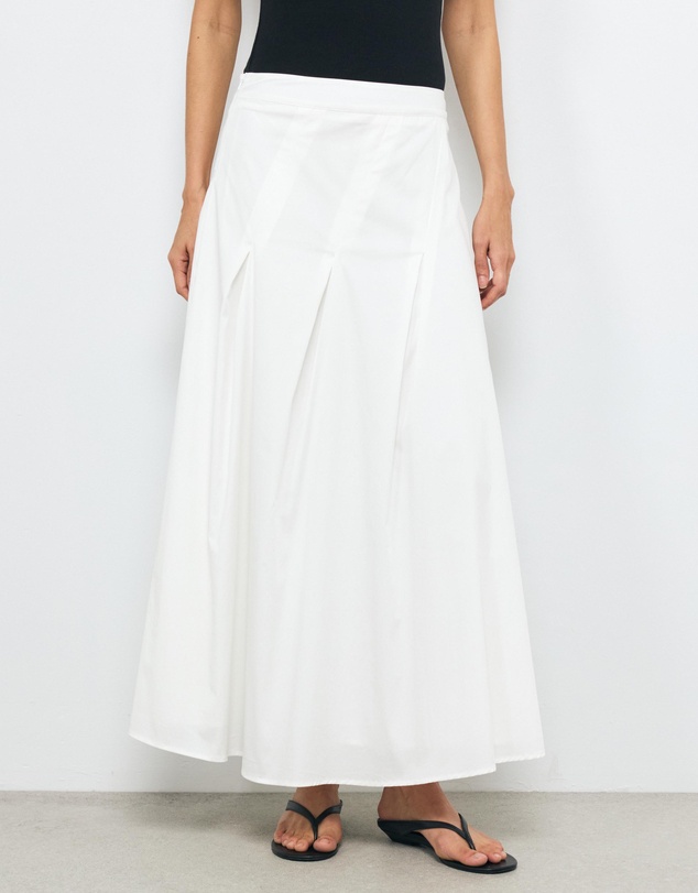 AERE - Tahlia Soft Pleat A-Line Maxi Skirt