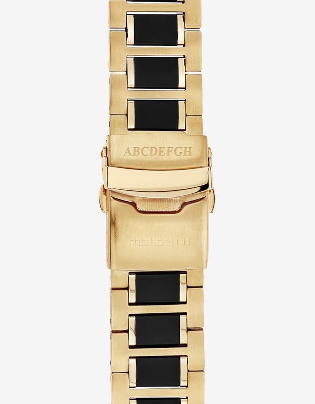 Michael Hill - Solar Powered Men's Watch with Gold and Black Tone in Stainless Steel