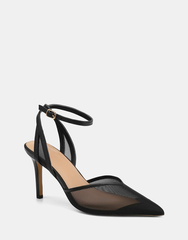 Wittner - Raylee High Heels Black Mesh/ Leather