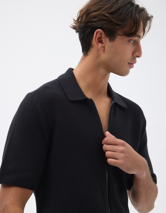 AERE - Organic Cotton Zip Knit Shirt
