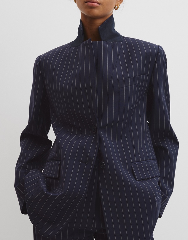 Country Road - Wool Blend Classic Pinstripe Blazer