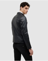Politix - Danny Faux Leather Biker Jacket