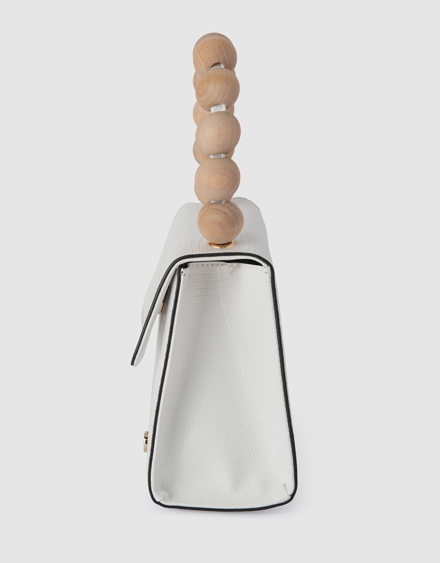 Olga Berg - Caylee Wood Bead Handle Bag